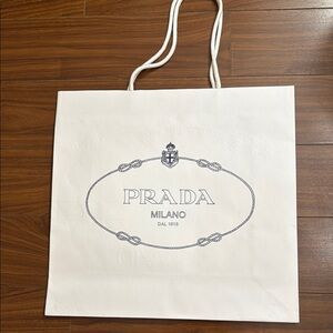 Prada Ivory Tote with Logo